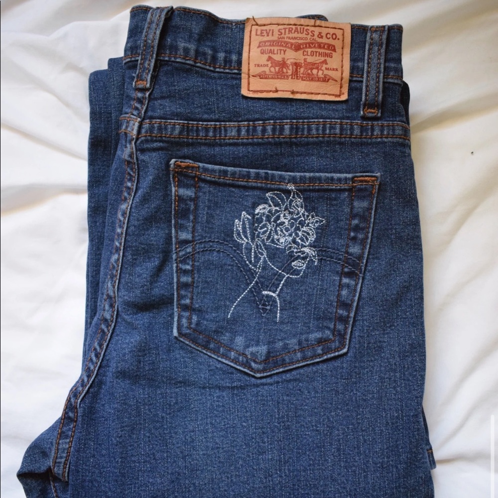 COPY - Floral Levi jeans